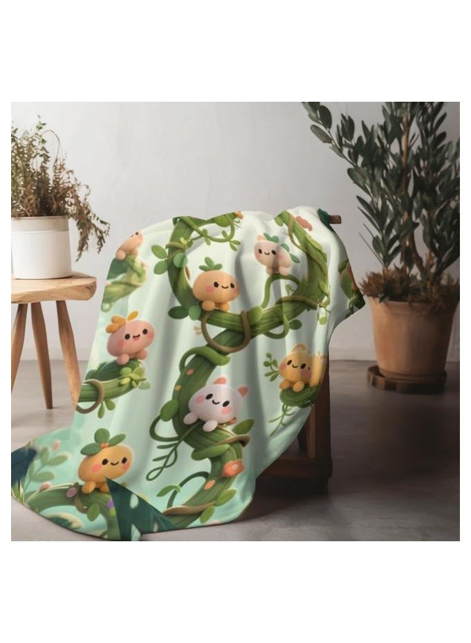 عام بطانية رقيقة من الفانيلا (دافئة ومريحة، ومناسبة للنوم واستخدام الألعاب وإزالة الغبار ومقاومة للرمل) 150 سم * 200 سم - 618 - Image 1