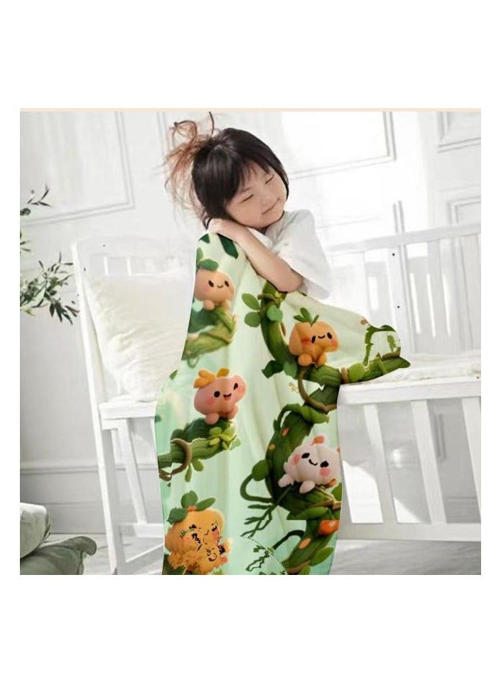 عام بطانية رقيقة من الفانيلا (دافئة ومريحة، ومناسبة للنوم واستخدام الألعاب وإزالة الغبار ومقاومة للرمل) 150 سم * 200 سم - 618 - Image 3