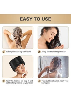 Hair Steamer for Natural Hair Home Use Thermal Heat Cap for Deep Conditioning w/10-level Heats Up Quickly 3 Timer Settings Steamer Cap for Black Hair Deep Conditioner Hot Hair Oil Treatment - pzsku/Z35914EE108C89D48F94BZ/45/_/1735108106/0d26c127-bde9-476c-b70d-bd4ca098d413