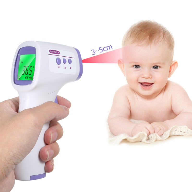 Non-Contact Infrared Thermometer: White, High-Precision Sensor - Instant Measurement, Stable Performance for Adults, Multi-Person Use in Complex Environments - Image 2