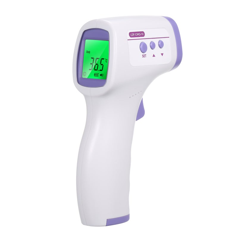 Non-Contact Infrared Thermometer: White, High-Precision Sensor - Instant Measurement, Stable Performance for Adults, Multi-Person Use in Complex Environments - Image 1
