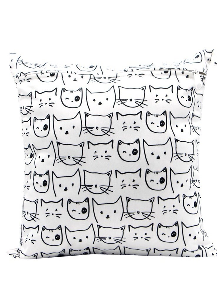 Asenappy Asenappy Cartoon Printed Stroller Single Zipper Car Hanging Bag Stroller Hanging Bag Multi-functional Diaper Storage Bag 
