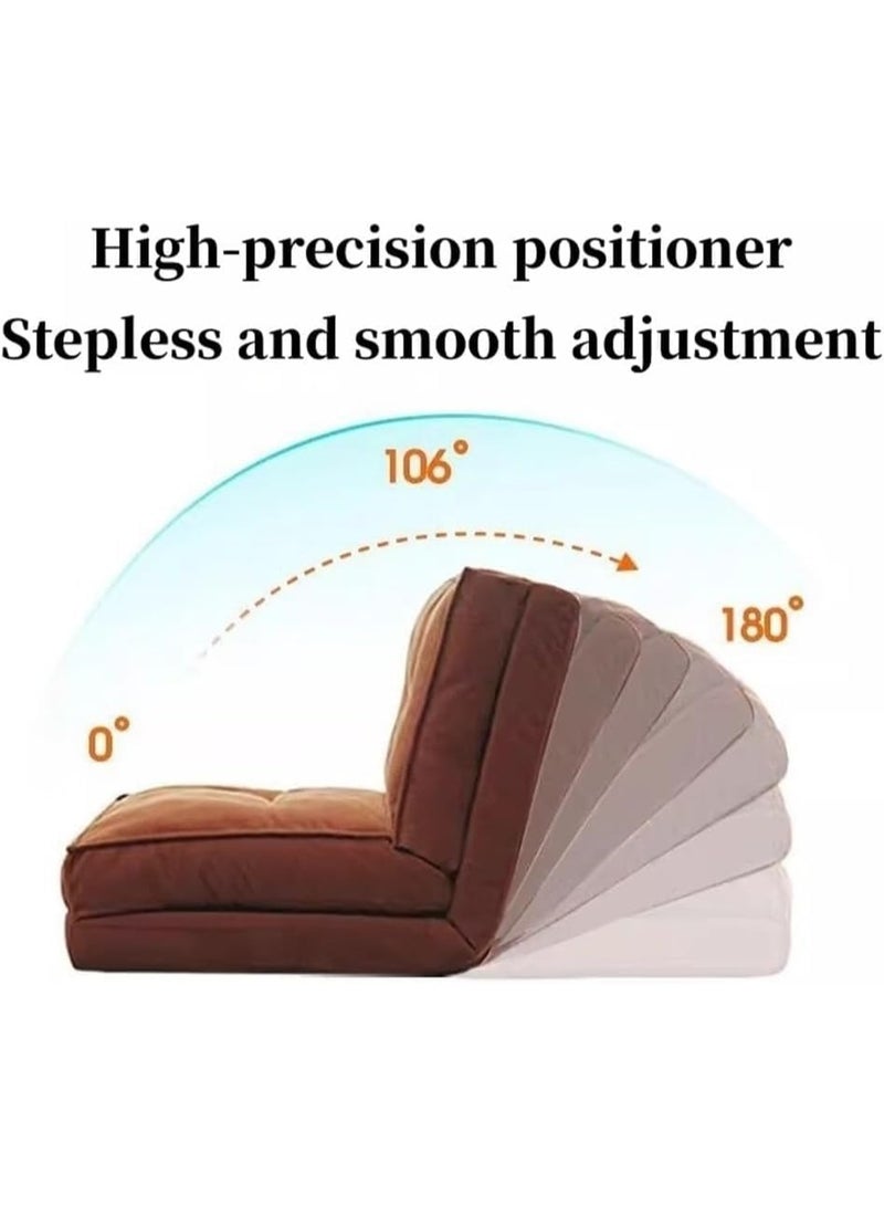 AUTOYSUR Floor Sofa with Back Support, 5 Reclining Poistion Adjustable Bed, Folding Lazy Bed, Floor Lounge Chair, Gaming Recliner Sofa for Sleeping, Gaming, Reading(Red) - Image 5