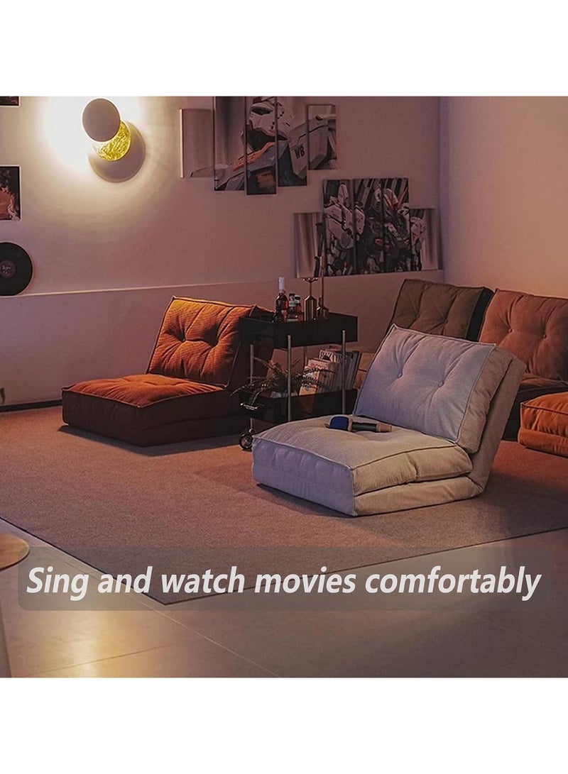 AUTOYSUR Floor Sofa with Back Support, 5 Reclining Poistion Adjustable Bed, Folding Lazy Bed, Floor Lounge Chair, Gaming Recliner Sofa for Sleeping, Gaming, Reading(Red) - Image 3