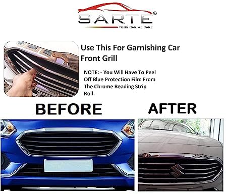 SARTE SA55B55 Car Window Chrome Beading Roll Meter | Chrome Beading Roll Meter for car (10 Meter APX) - Image 4