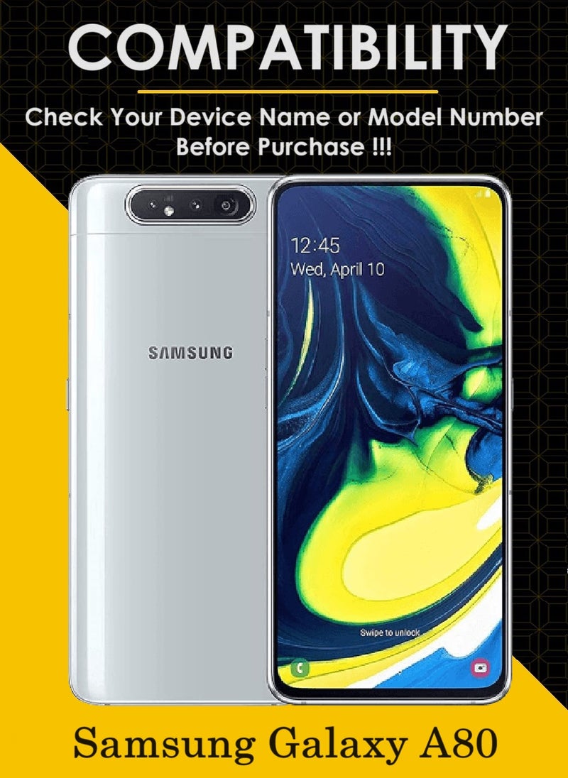 AINA 5 Pieces Tempered Glass Screen Protector 5D Designed For Samsung Galaxy A80 Full Glue Edge to Edge Full Screen Coverage And Bubble Free - Image 3