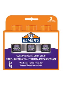 ELMER'S 3-Piece Disappearing Purple Glue Sticks  - Image 1