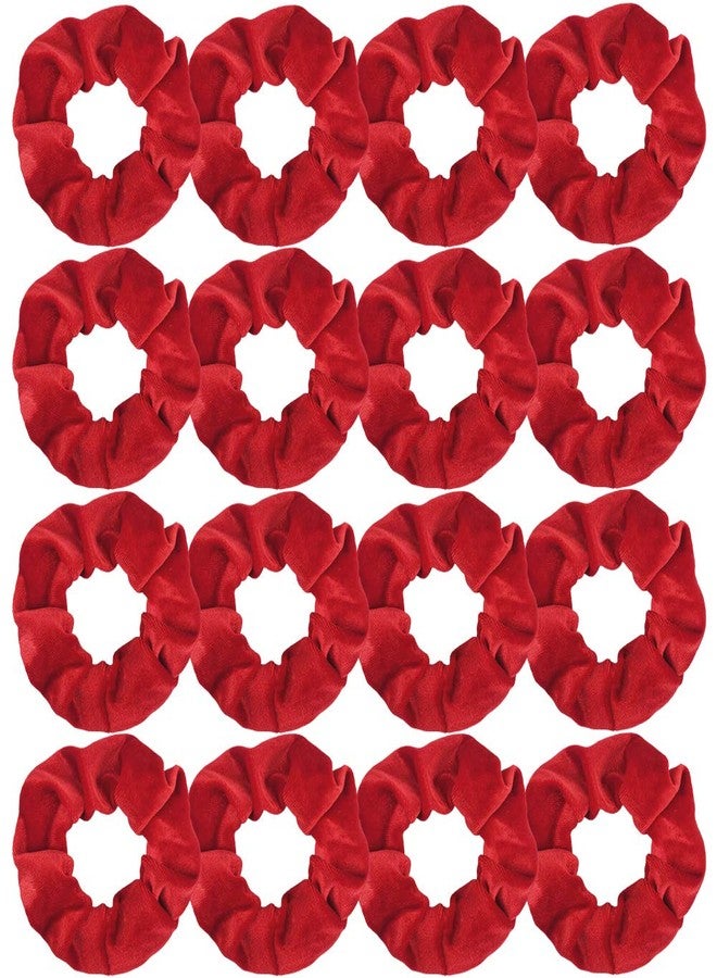 Semato 16 Pack Christmas Red Velvet Scrunchies for Hair Scrunchy Hair Ties Ropes for Women or Girls Hair Accessories - Image 1