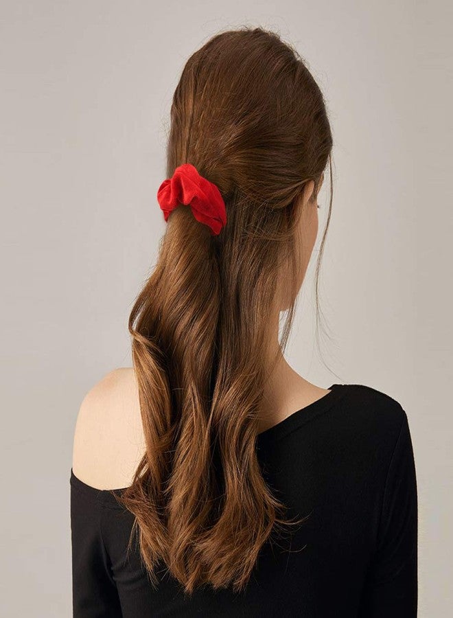 Semato 16 Pack Christmas Red Velvet Scrunchies for Hair Scrunchy Hair Ties Ropes for Women or Girls Hair Accessories - Image 3