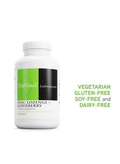 Davinci DAVINCI Labs Zinc Lozenge + Elderberry - Zinc Supplement to Support The Immune System, Healthy Lungs and Throat Tissues* - with Vitamin D3, Zinc, Elderberry and More - Lemon Flavor - 60 Lozenges  - Image 5
