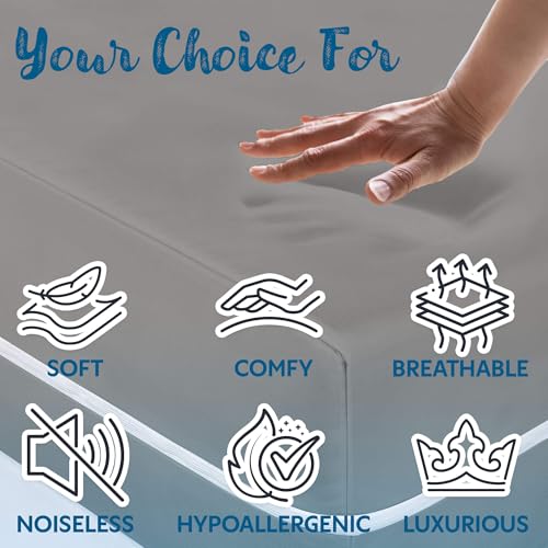 Guardmax Jersey Knitted Queen Zippered Mattress Encasement - Waterproof & Bed Bug Proof Mattress Protector - Comfortable, Soft, and Noiseless Zippered Bedding - Dust Mite Proof (60 x 80 x 12) - Image 4