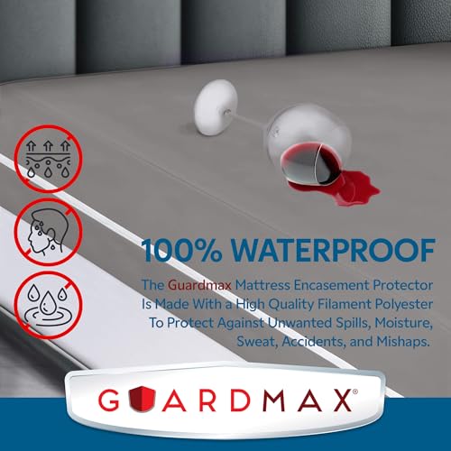 Guardmax Jersey Knitted Queen Zippered Mattress Encasement - Waterproof & Bed Bug Proof Mattress Protector - Comfortable, Soft, and Noiseless Zippered Bedding - Dust Mite Proof (60 x 80 x 12) - Image 3