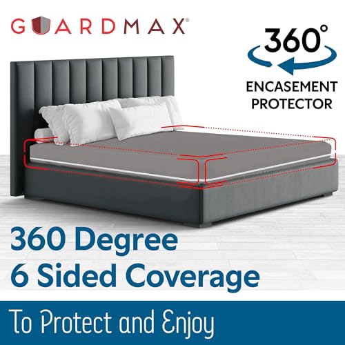 Guardmax Jersey Knitted Queen Zippered Mattress Encasement - Waterproof & Bed Bug Proof Mattress Protector - Comfortable, Soft, and Noiseless Zippered Bedding - Dust Mite Proof (60 x 80 x 12) - Image 5