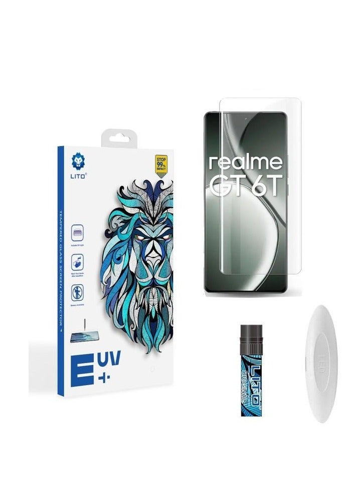 ليتو ريلمي GT 6 5G / GT 6T 5G / Neo6 5G / Neo6SE 5G واقي شاشة زجاجي مقوى فاخر مقاوم للأشعة فوق البنفسجية، بتغطية كاملة من الحافة إلى الحافة - Image 1