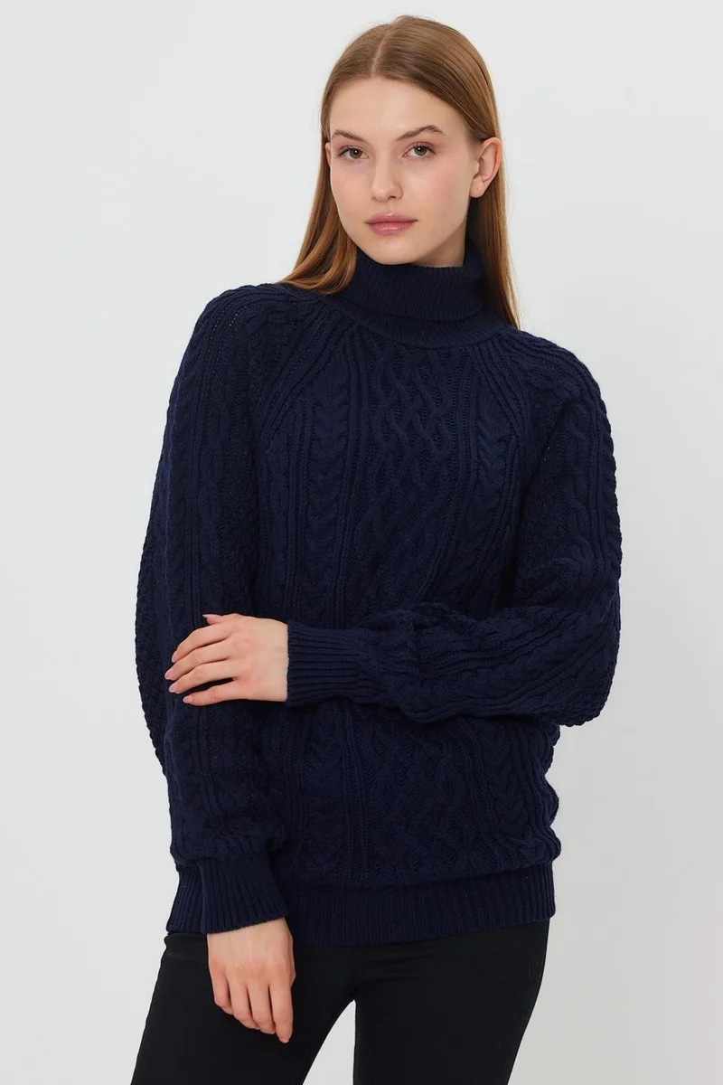 الكسندر جاردي Braided Turtleneck SWEATER (B21-18119)