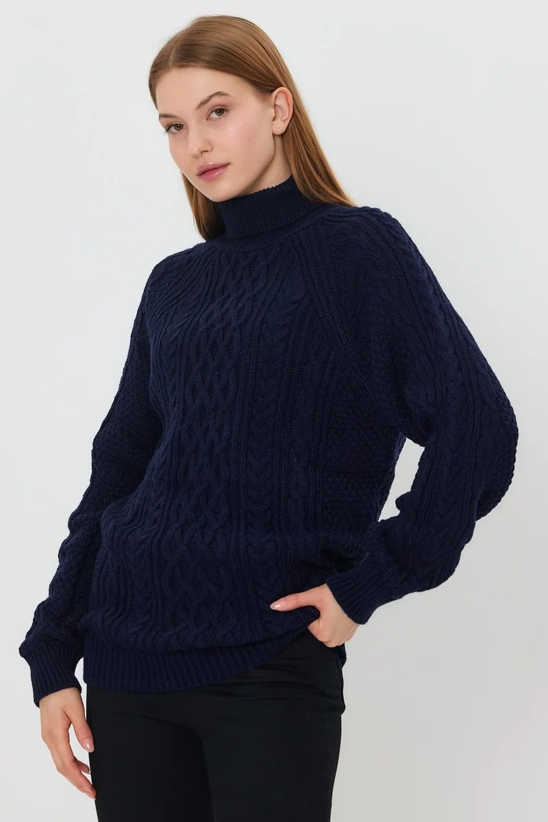الكسندر جاردي Braided Turtleneck SWEATER (B21-18119)