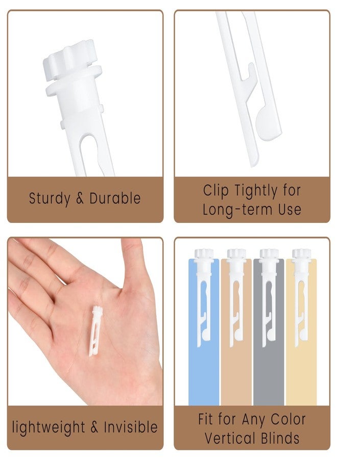 AccEncyc White Vertical Blind Stem Replacement - 12 Pcs for Vanes Carrier Accessories - Image 5