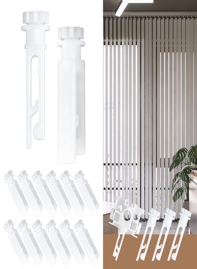 AccEncyc White Vertical Blind Stem Replacement - 12 Pcs for Vanes Carrier Accessories - Image 1