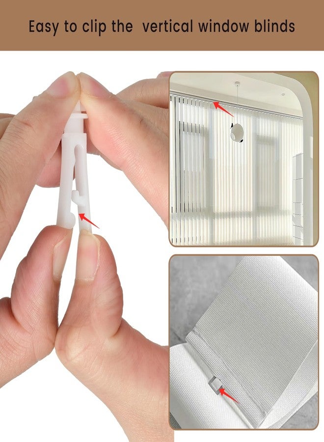 AccEncyc White Vertical Blind Stem Replacement - 12 Pcs for Vanes Carrier Accessories - Image 4