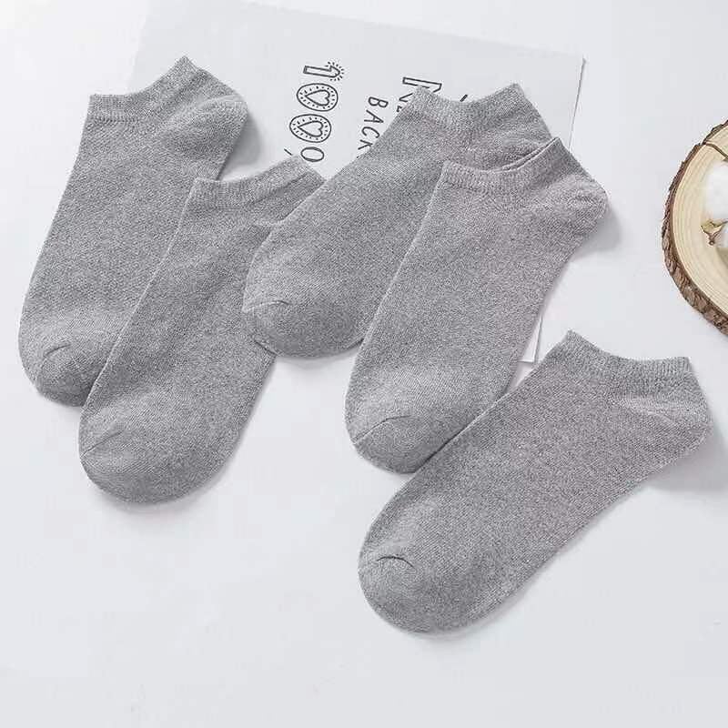 Nanjiren men's cotton socks spring and summer mid-tube socks socks solid color deodorant sweat-absorbent breathable boat socks thin men's summer "Boat socks" 5 White - Image 4