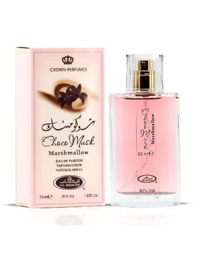 Alrehab Choco Musk Marshmallow Eau De Parfum - Sweet Gourmand Fragrance (50ml) - Image 1