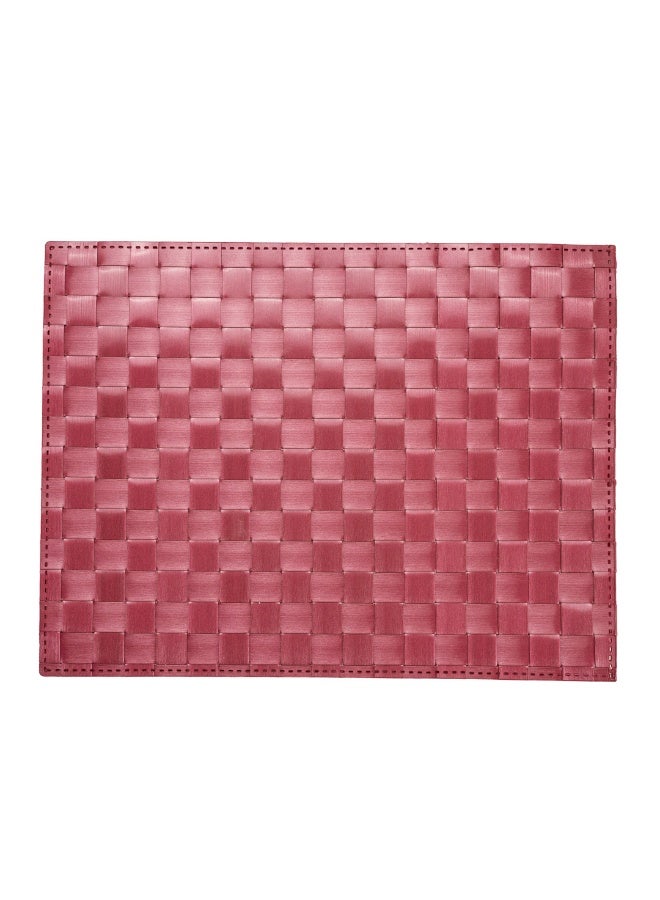 Restaurantware Macroweave 16 x 12 Inch Woven Placemats, Set Of 6 Rectangle Table Placemats - Durable, Easy To Clean, Red Plastic Placemats For Dining Table, For Homes or Restaurants, - Image 1