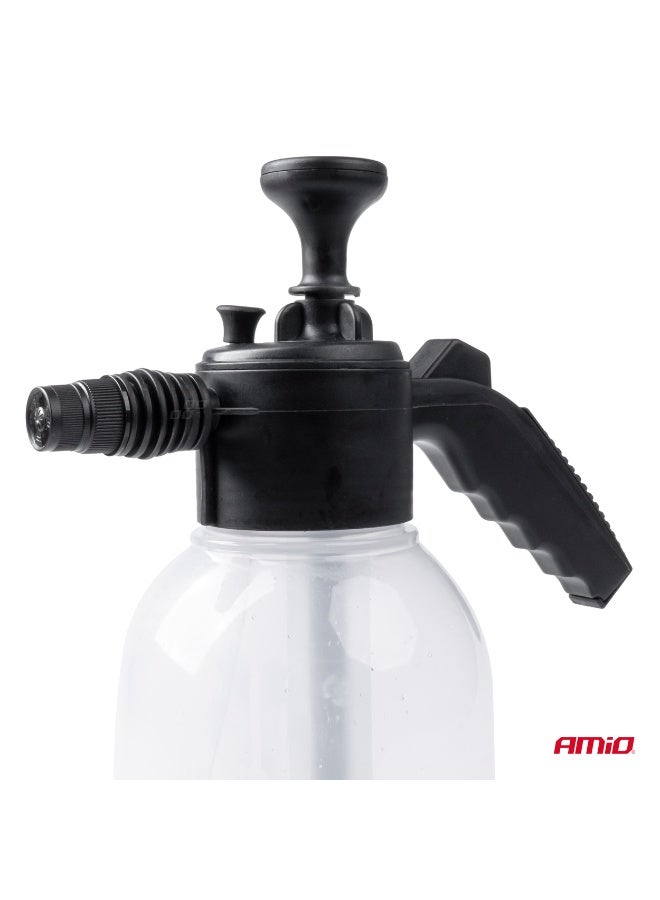 AMIO 2L Hand Pump Pressure Sprayer & Foam Sprayer – Chemical Resistant Manual Foaming Sprayer for Car Cleaning and Detailing - Image 4