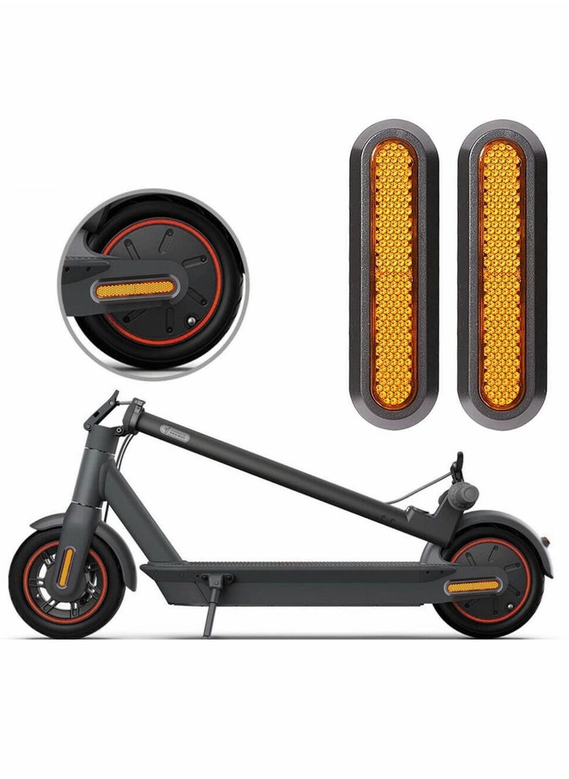 SYOSI Reflective Scooter Rear Side Wheel Cover, Reflective Strip Scooter Wheel Hubs Cap with Screws Rear Wheel Protective Decorative Shell Compatible for Xiaomi 1S M365 Pro Pro2 Scooter  - Image 4