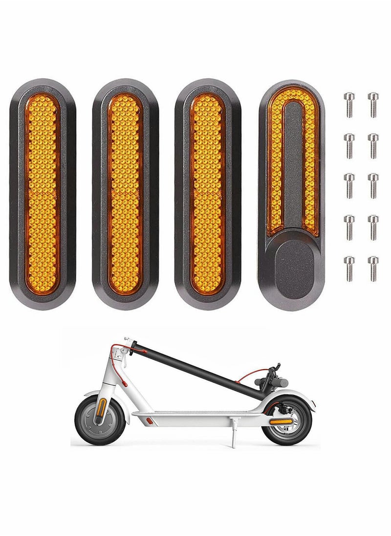 SYOSI Reflective Scooter Rear Side Wheel Cover, Reflective Strip Scooter Wheel Hubs Cap with Screws Rear Wheel Protective Decorative Shell Compatible for Xiaomi 1S M365 Pro Pro2 Scooter  - Image 1