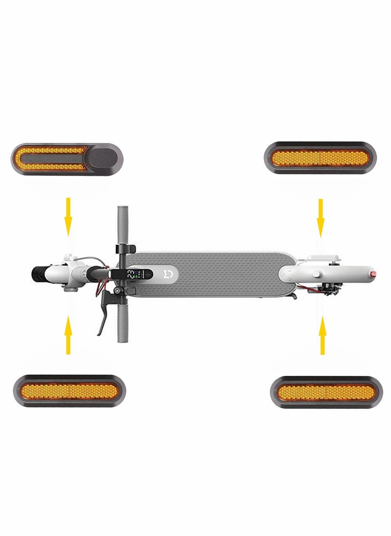 SYOSI Reflective Scooter Rear Side Wheel Cover, Reflective Strip Scooter Wheel Hubs Cap with Screws Rear Wheel Protective Decorative Shell Compatible for Xiaomi 1S M365 Pro Pro2 Scooter  - Image 3
