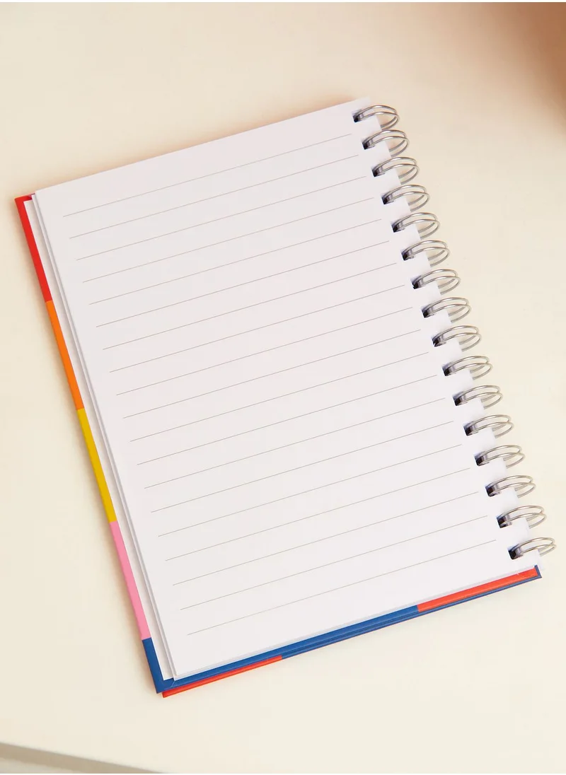 Back to school kit A5 Spiral Hardcover Notebook - Abstract