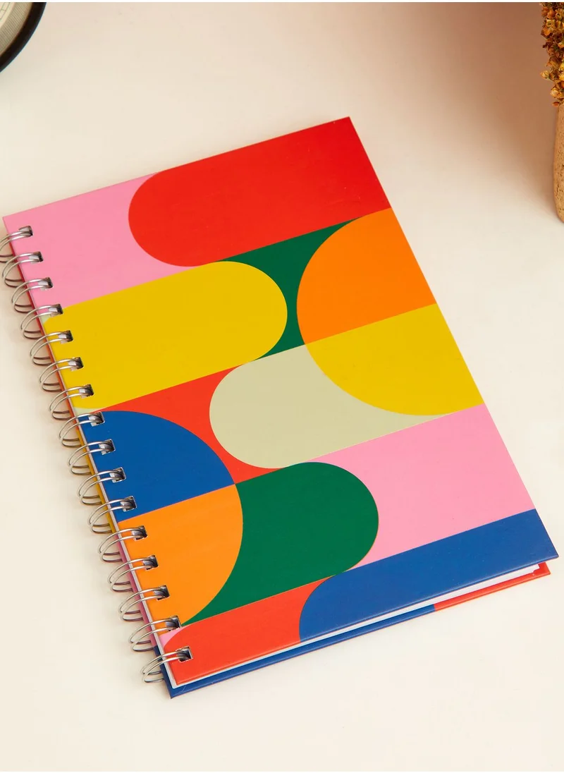 Back to school kit A5 Spiral Hardcover Notebook - Abstract