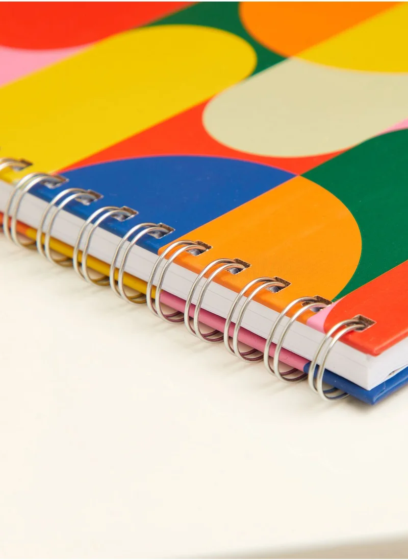 Back to school kit A5 Spiral Hardcover Notebook - Abstract