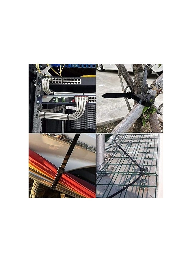 PROMASS Zip ties,Stable, 200 lbs Tensile Strength 16 inch Multi-Purpose Ultra Heavy Duty UV Cable Ties Width 0.3 Inch Black (16inch(0.3) black) - Image 3