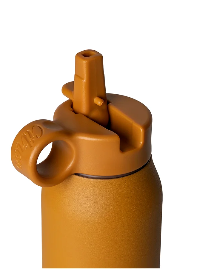 سترون Kids Water Bottle - 350Ml, Vacuum Insulated Stainless Steel - Leak Proof, Eco - Friendly, Perfect For School And Travel - Caramel