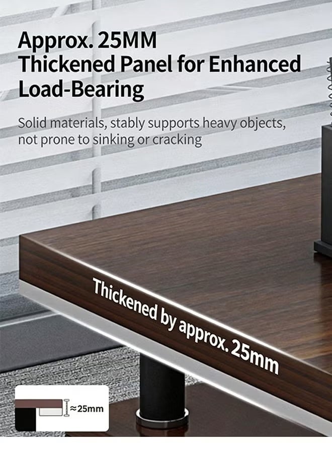 Modern Administrative Office Desk with 3 Drawers and 1 Cabinet, 120cm Large Countertop Computer Desk, Spacious Workstation with Storage for Home Office, Study & Gaming - Image 5