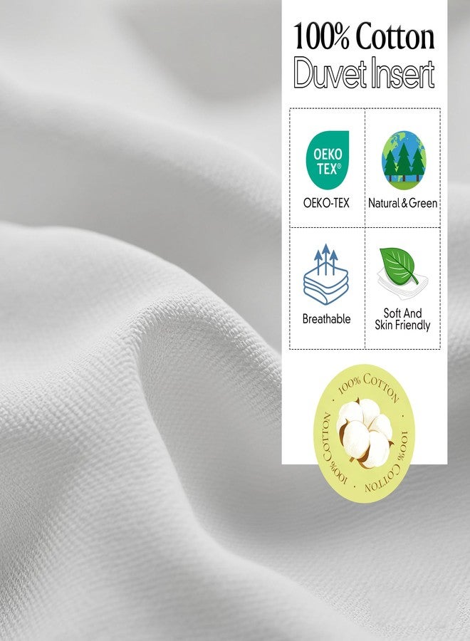 Royal Luxe Goose Feather Down Fiber Comforter - 100% Cotton Fluffy Duvet Insert - Luxury Hotel Quilts Lightweight Bedding Comforter - Light Warmth, 90 x 90 Inch, White - Image 3