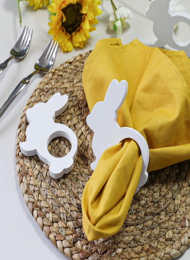 LogHog Wood Bunny Napkin Rings Set of 6 - Rustic Elegance for Easter and Year-Round Celebrations, Adorable Rabbit Napkin Rings for Charming Table Decor - Image 5