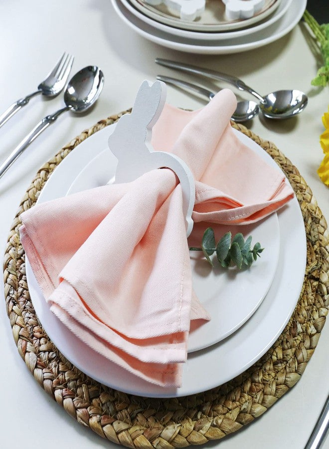 LogHog Wood Bunny Napkin Rings Set of 6 - Rustic Elegance for Easter and Year-Round Celebrations, Adorable Rabbit Napkin Rings for Charming Table Decor - Image 2
