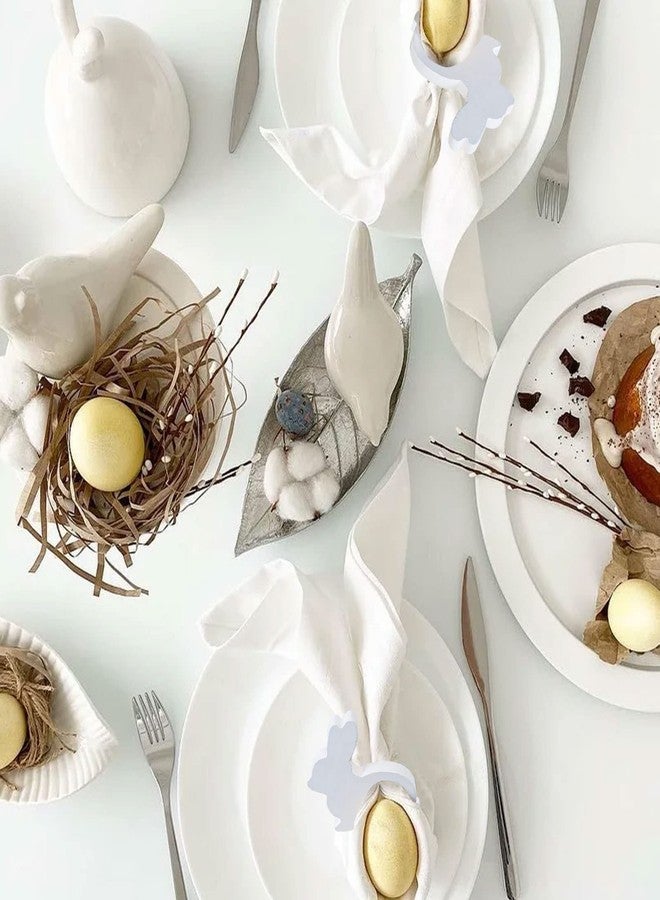 LogHog Wood Bunny Napkin Rings Set of 6 - Rustic Elegance for Easter and Year-Round Celebrations, Adorable Rabbit Napkin Rings for Charming Table Decor - Image 3