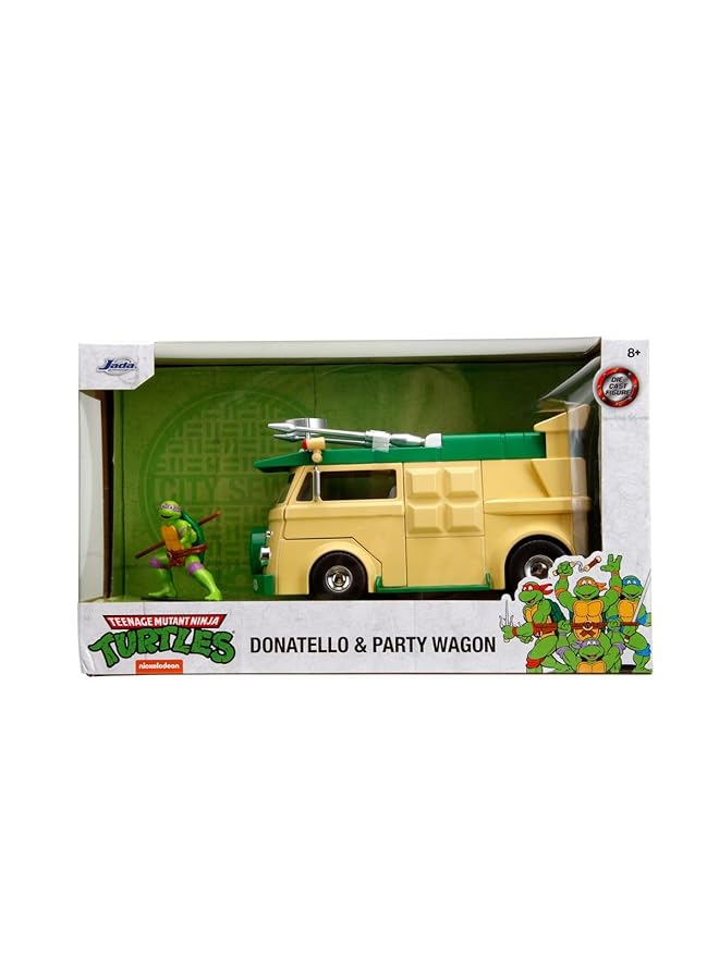 JADA Turtles Party Wagon 1:24 Die Cast Car Play Or Gift And For A Collection For Both Kids And Adults - Image 1