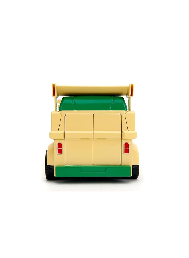 JADA Turtles Party Wagon 1:24 Die Cast Car Play Or Gift And For A Collection For Both Kids And Adults - Image 5