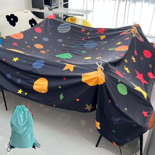 lukidoki Magic Fort Building Kit for Kids Large Lightweight Blanket Fort Making Kit Clips with CPC Certification Portable Playhouse Play Tent Fort IndoorOutdoor GirlsBoys Toys Ages 45 6 7 812 - Image 1