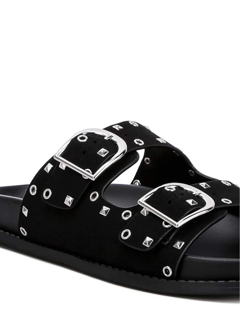 London Rag Lenny Embellished Sandals in Black