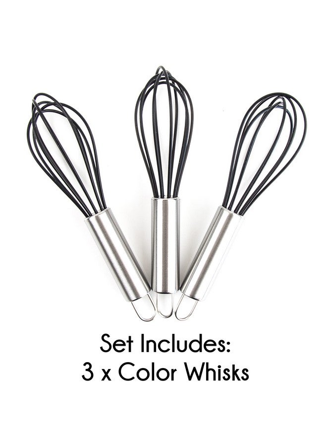 Salon Supply Co Hair Color Whisk - Set of 3 - Hair Color Mixer - Silicone with Stainless Steel Handle - Salon Hair Wisk - Color Whisk - Hair Whisk Color Mixer - Hair Dye Whisk - Color Wisk - Image 2