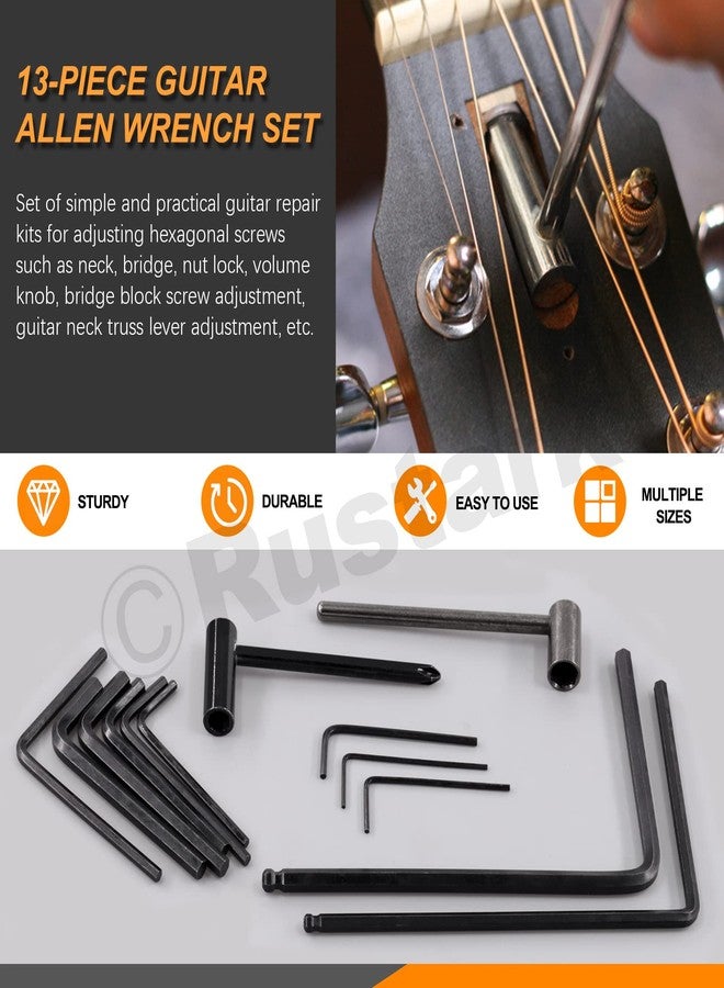 Rustark Guitar Allen Wrench Set Lengthened Truss Rod Allen Wrenches Truss Rod Hex Wrenches for Guitar - Image 3