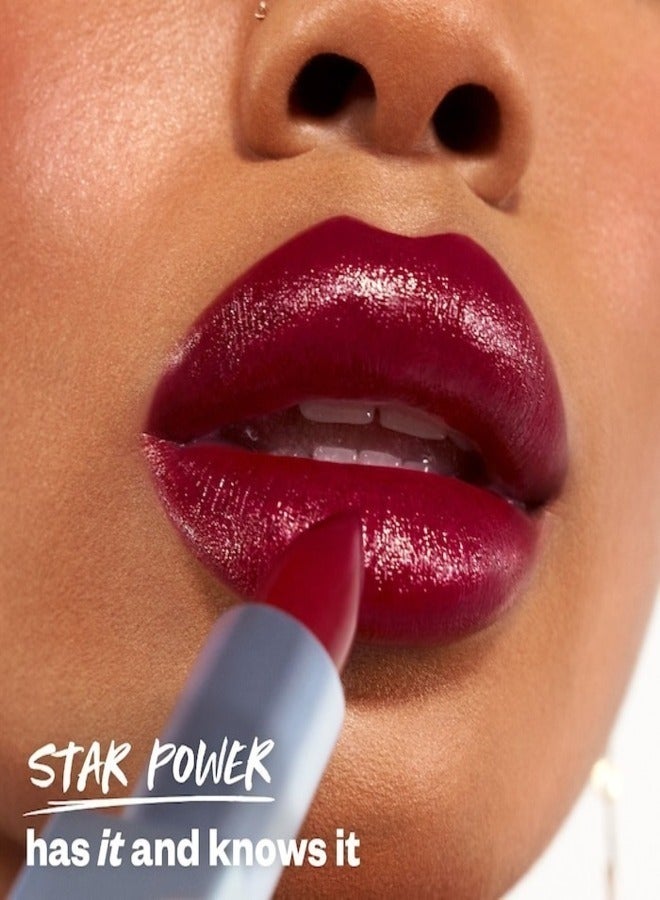 Kosas Weightless Satin Lip Color-Star Power-Cool Burgundy Moisturizing Lipstick, 4g - Image 2