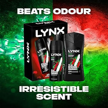 Lynx Africa Retro Bodyspray and Bodywash Gift Set 2 Pieces - Image 2