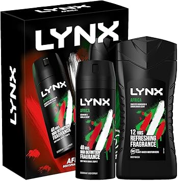 Lynx Africa Retro Bodyspray and Bodywash Gift Set 2 Pieces - Image 1