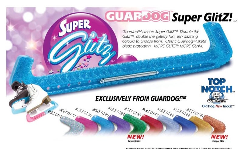 Guardog Top Notch Hard Adjustable Skate Guards - Purple Glitz - Image 2